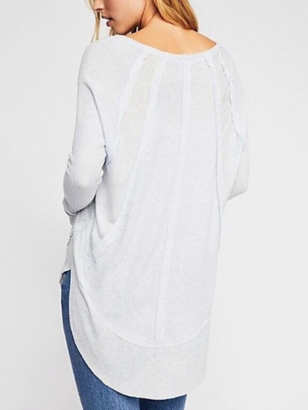Free People Catalina Thermal Tunic Cloud Heather Size Small - Picture 2 of 6